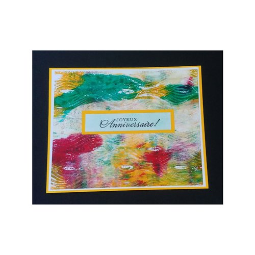 Carte Anniversaire Femme Carte De Voeux Artistique Peinture Acrylique Un Grand Marche