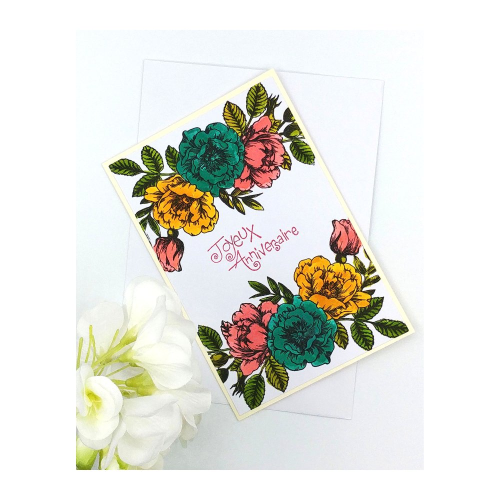 Carte Anniversaire Avec Des Fleurs Carte Anniversaire Maman Carte De Voeux De Fleurs Artisanale Un Grand Marche