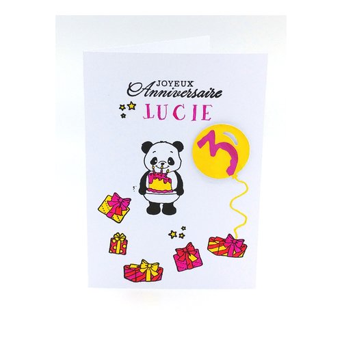 Niece Carte Panda Avec Ballon Pour Un Magnifique Joyeux Anniversaire Carte Danniversaire A Personnaliser Avec Lage Et Le Prenom De Lenfant Cousine Carte Anniversaire Fille Petite Fille Fournitures De Bureau Et Articles