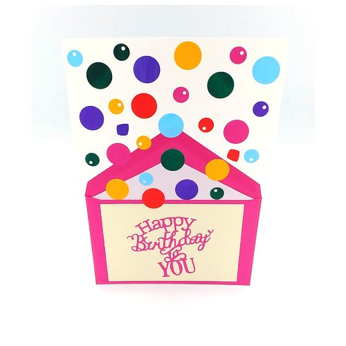 Carte Anniversaire Confettis Carte Anniversaire Explosive Pour Adulte Ou Enfant Birthday Card Un Grand Marche