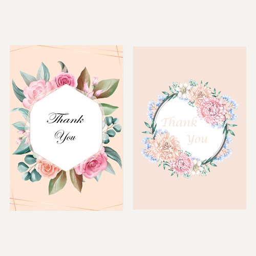 10 cartes remerciement, thank you card, wedding thank you, birthday card