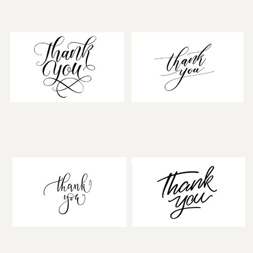 Lot De 10 Cartes Merci Thank You Card Carte Remerciement Mariage Anniversaire Bapteme Un Grand Marche