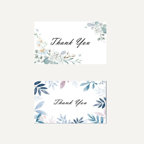 Lot de 10 cartes merci, thank you card, carte remerciement mariage, anniversaire, baptême