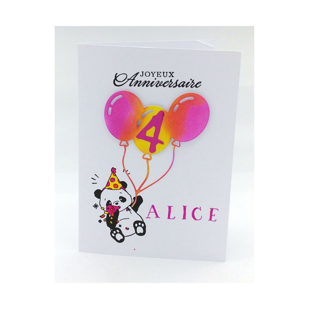 Carte Anniversaire Fille Carte Personnalisable Un Grand Marche