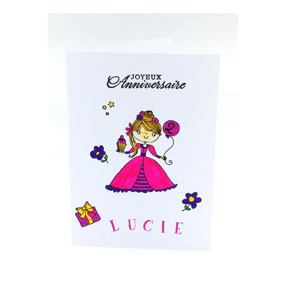 Carte Anniversaire Fille Carte Personnalisable Un Grand Marche