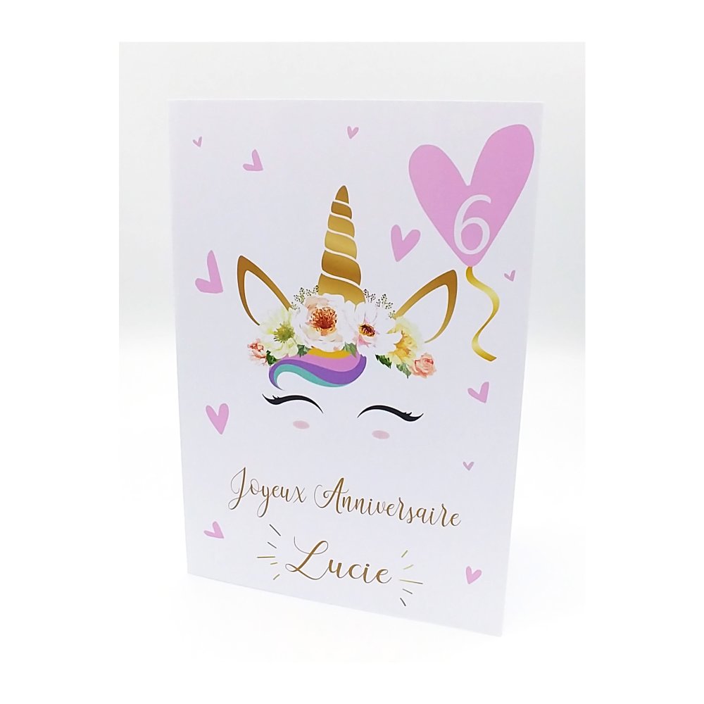 Carte Anniversaire Fille Carte Anniversaire Licorne Carte Licorne Un Grand Marche