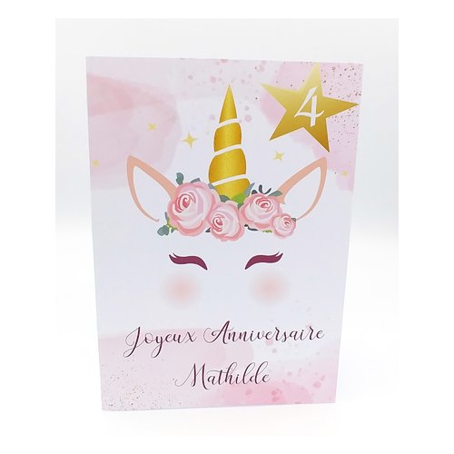 Carte Anniversaire Licorne Un Grand Marche