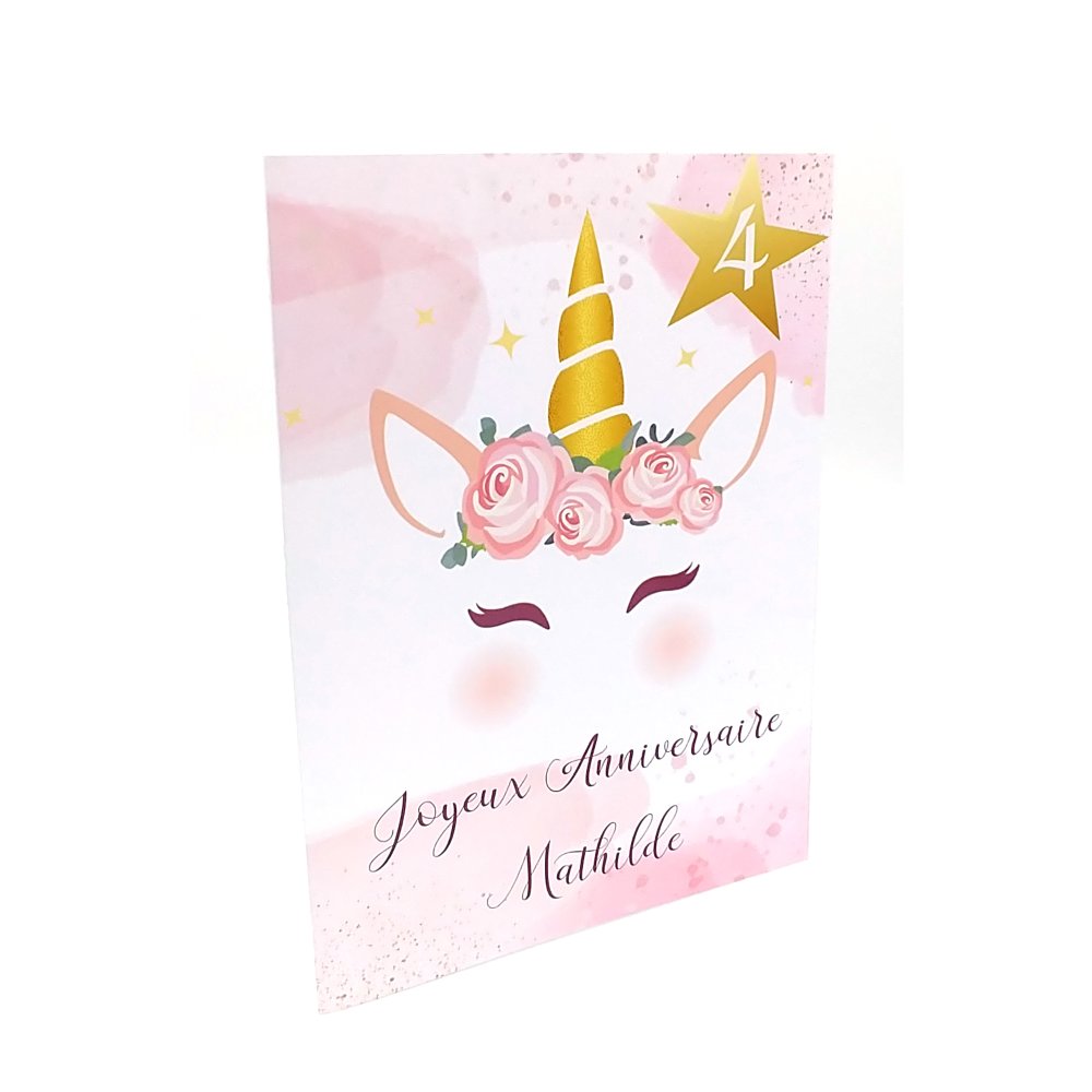 Carte Anniversaire Fille Carte Anniversaire Licorne Carte Licorne Un Grand Marche