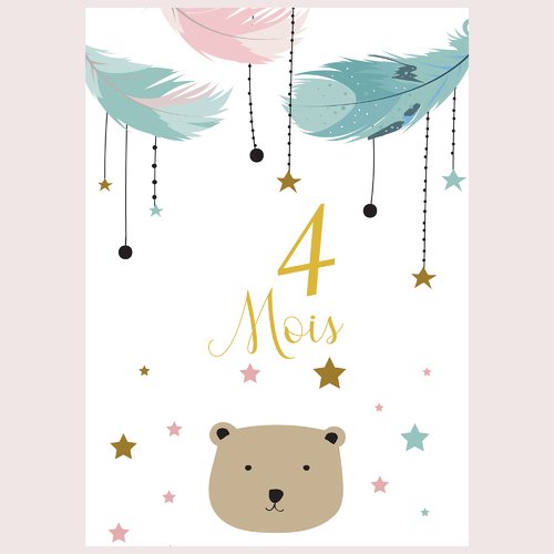 Cartes étapes bébé première année, carte étape mois par mois bébé Un