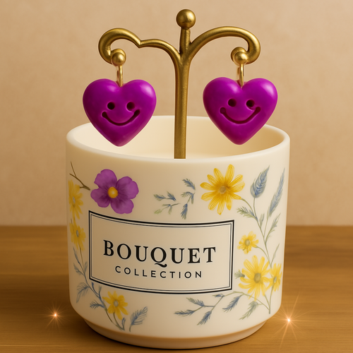 Boucles d'oreilles smiley