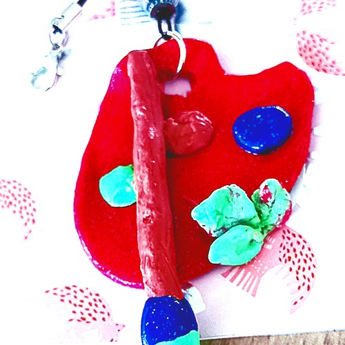 Porte clef palette d'artiste