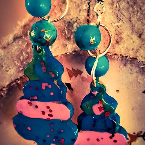 Boucles d'oreilles sapin