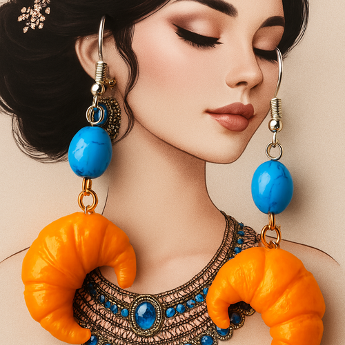 Boucles d'oreilles croissant