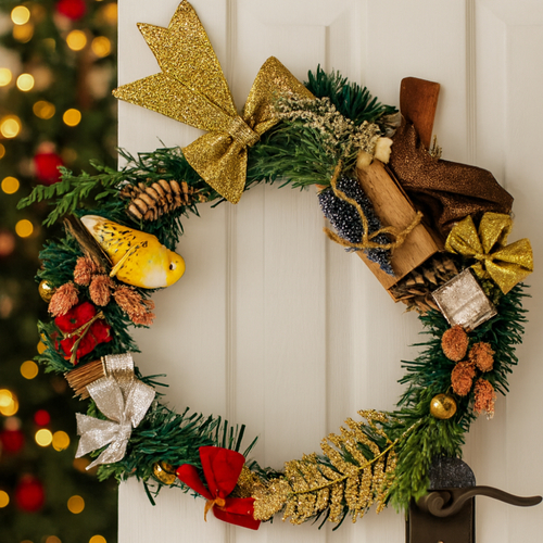 Couronne de noël festive