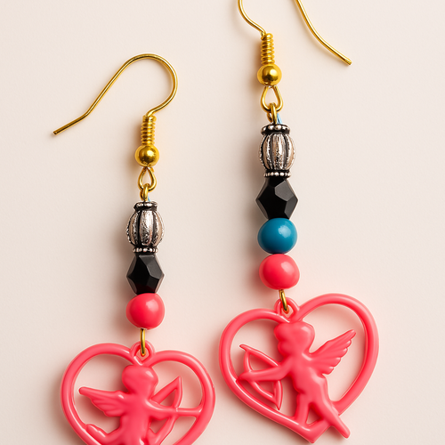 Boucles d'oreilles cupides colorés