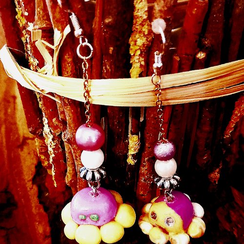 Boucles d'oreilles pieuvres