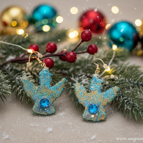 Boucles d'oreilles "ange céleste" - édition noël