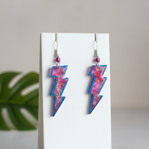 Boucles d’oreilles "éclat pop" – création artisanale