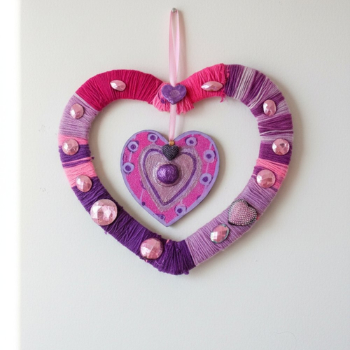 Suspension cœur – pièce unique fait mai