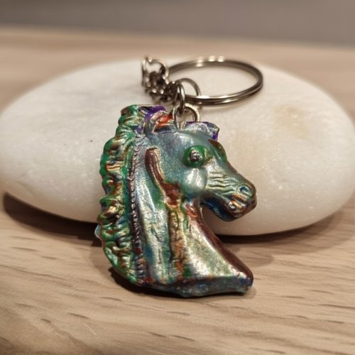 Porte-clés "étalon mystique" – création artisanale