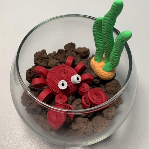 Kit diy création en quilling 3d crustacé