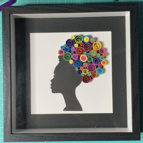 Kit diy création en quilling visage de femme