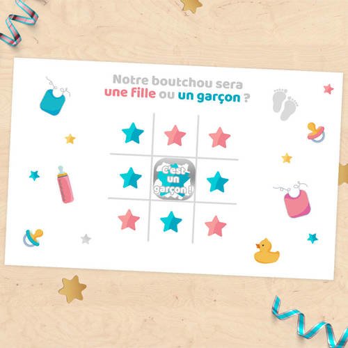 Carte Et Enveloppe Fille Ou Garcon Carte A Gratter Annonce Grossesse Sexe Du Bebe Fournitures De Bureau Produits Handmade