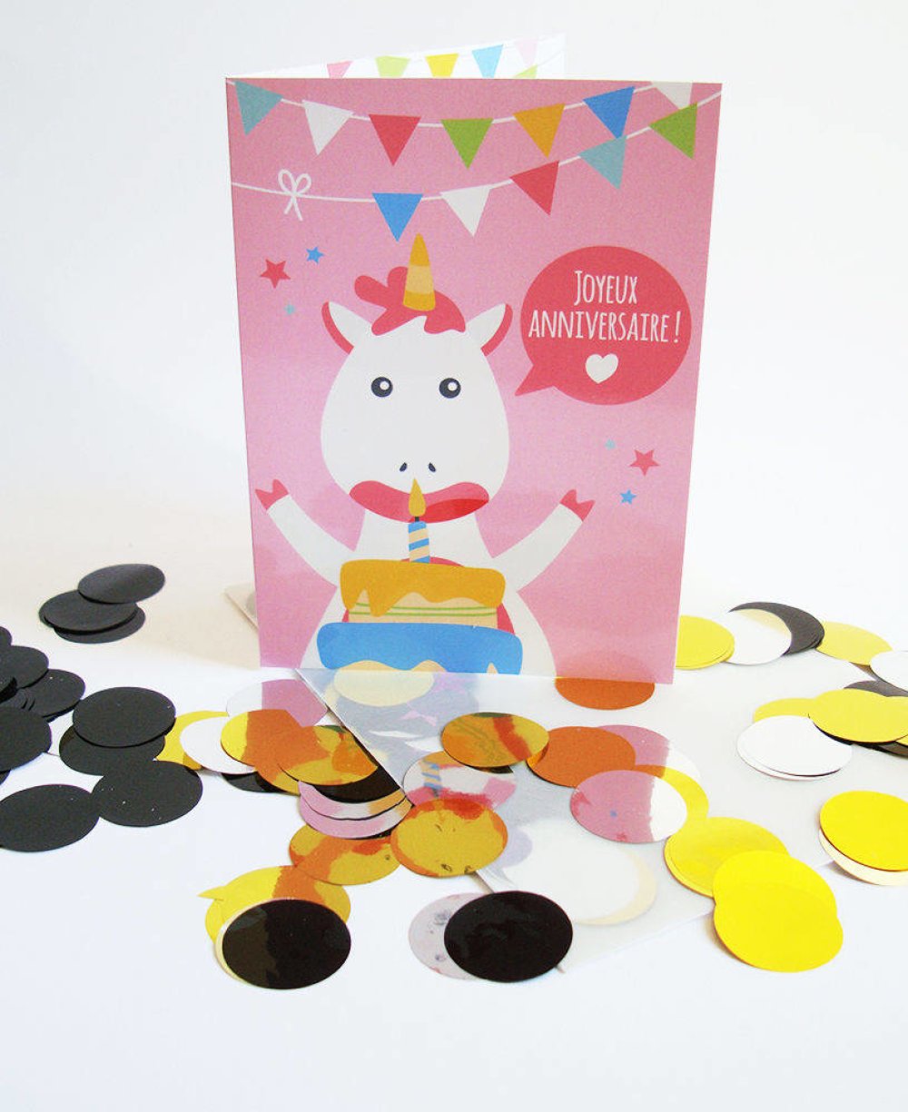 Carte D Anniversaire Licorne Joyeux Anniversaire Un Grand Marche