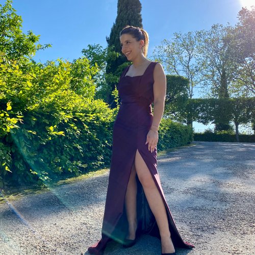 Robe de bal bordeaux