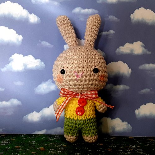 Decoration lapin de pâques au crochet, printemps