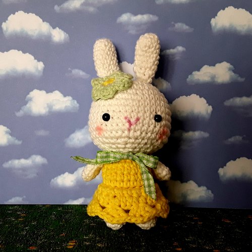 Decoration lapin de pâques au crochet, printemps - Un grand marché