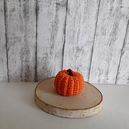 Mini citrouille au crochet, décoration automne / halloween