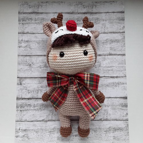 Reserve decoration de noël, rudolph le renne de noël au crochet