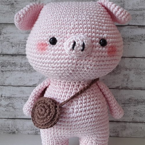 Cochon au crochet, amigurumi cochon