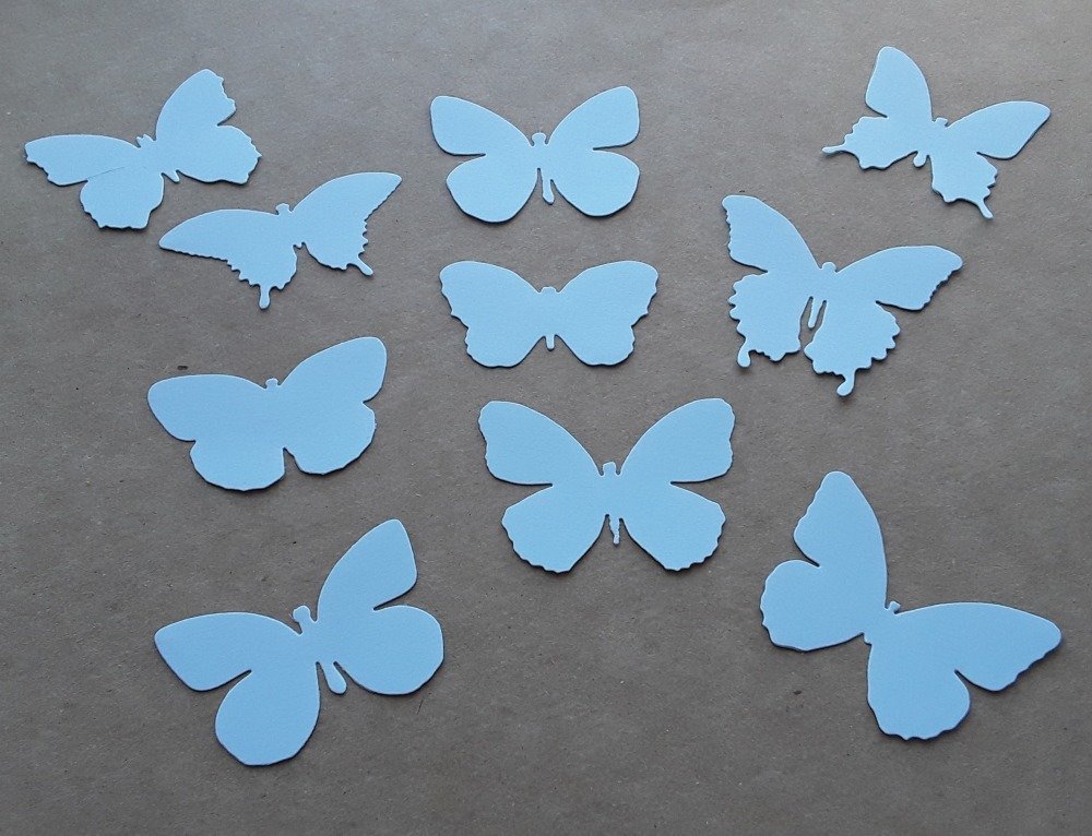 Decoupes Papillons En Papier Bleu Pastel Lot De 10 Deco Anniversaire Bapteme Mariage Un Grand Marche
