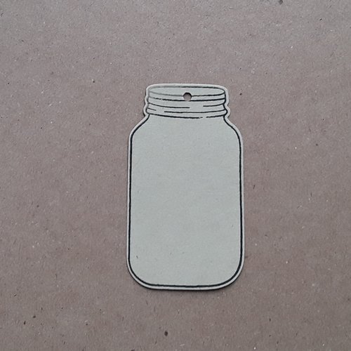 10 étiquettes bocal en papier kraft 7,6 x 4,9 cm