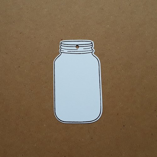 10 étiquettes bocal en papier blanc 7,6 x 4,9 cm