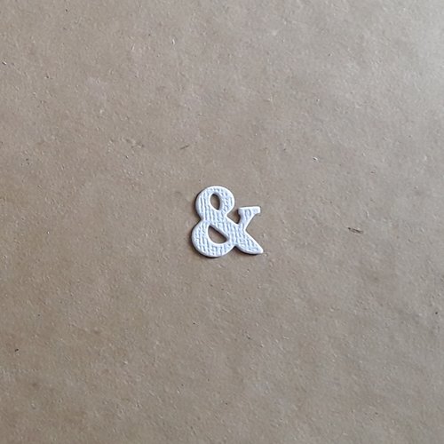 Découpe caractère alphabet en papier, esperluette, &, 1,7 cm 