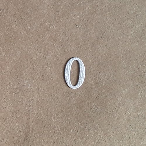 Découpe chiffre en papier, numéro 0,  2 cm 