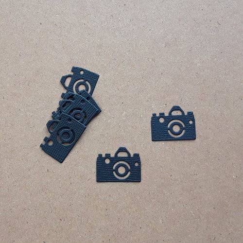 Découpes en papier appareils photo, embellissement 2,4 cm 