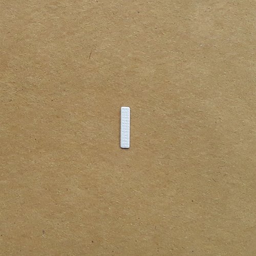 Découpe lettre minuscule alphabet en papier, lettre l,  1,4 cm 
