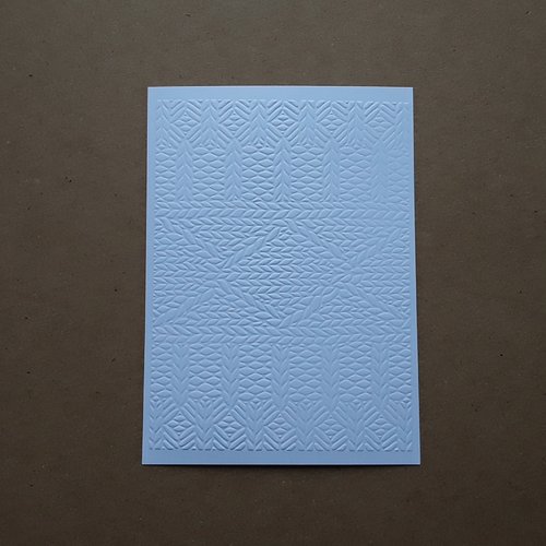 4 cartes simples, fond de carte embossé tricot cosy, en papier blanc 14,5 x 10,5 cm