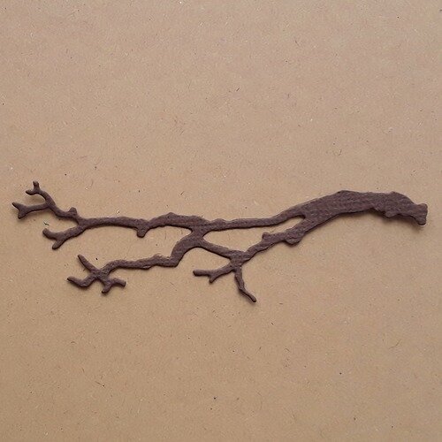 Branche d'arbre découpe papier brun embellissement 9,3 cm 