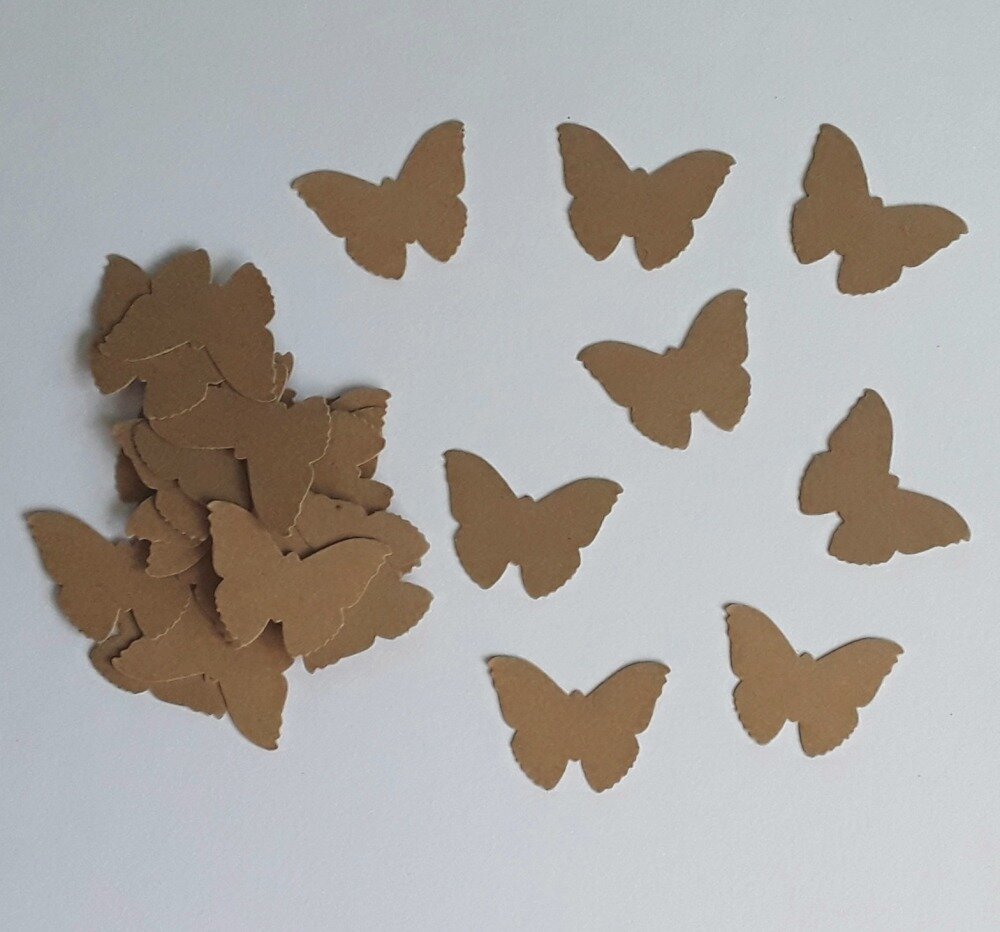 Papillon Découpé Dans Du Carton, Recyclage, Cadre D'art Naturel