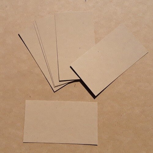 Lot de 10 petites cartes simples en papier kraft 8,5 x 5,5 cm 