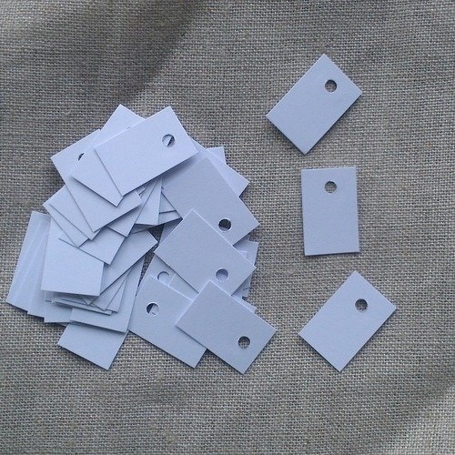 Lot de 100 mini étiquettes prix, papier blanc épais  2,3 x 1,5 cm 