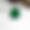 Bague cabochon, motifs géométriques verts en pâte polymère
