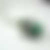 Bijou de portable, bouchon anti-poussière avec perle en pâte polymère verte et blanche 