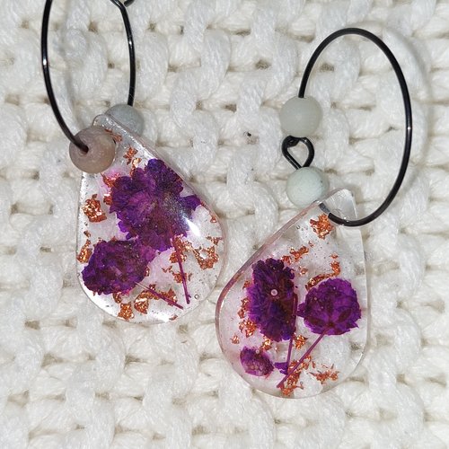 Boucles d'oreilles florales