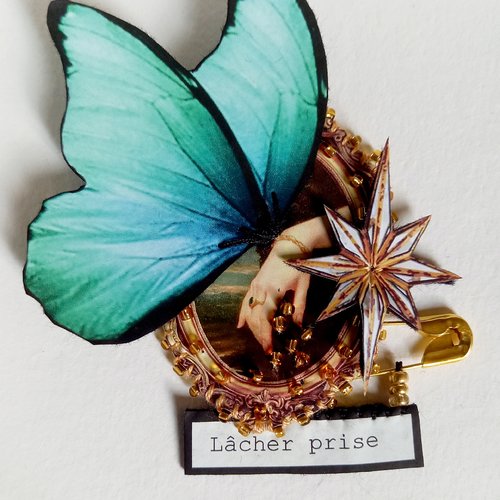 Broche "médaillon lâcher prise"